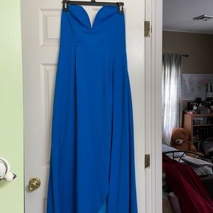 Royal Blue Strapless Dress